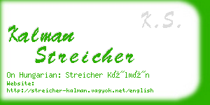 kalman streicher business card